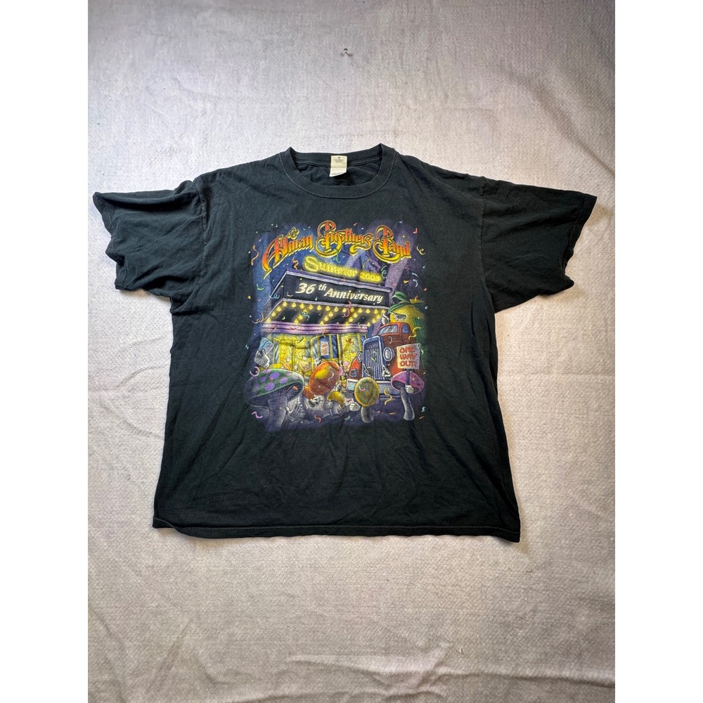 Allman Brothers Band 2005 Summer Tour Shirt 36th Anniversary Black 2XL Anvil Tee